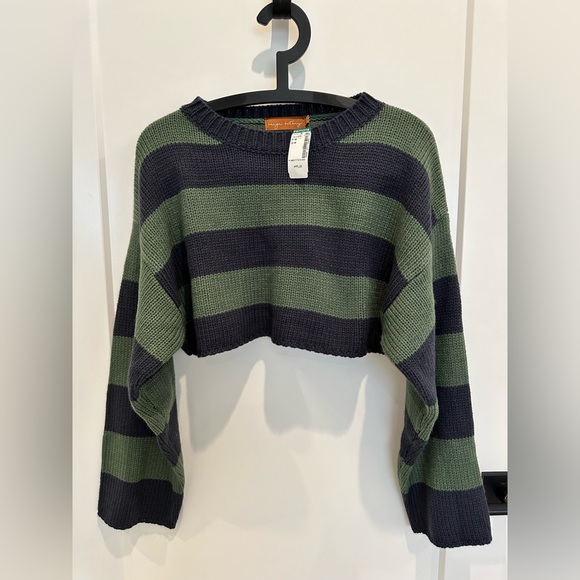 NWT Simons Striped Cropped Sweater - Picture 1 of 1
